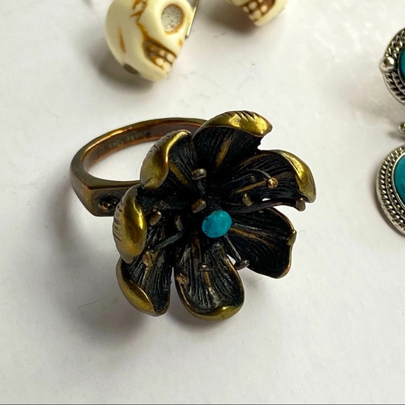lucky brand ring and turquoise earrings - Picture 2 of 8